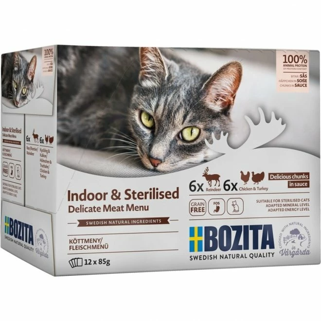 Bozita Indoor & Sterilised Multibox I Sås 12x85 G