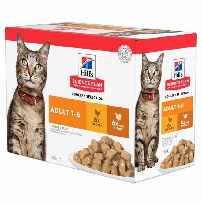 Hill's Science Plan Cat Adult Chicken & Turkey 12x85 G