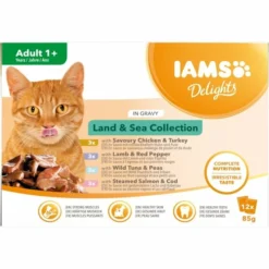 Iams Delights In Gravy Multipack Land & Sea 12x85 G