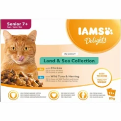 Iams Delights In Gravy Senior Land & Sea Collection 12x85 G
