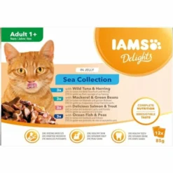Iams Cat Adult Delights In Jelly Multipack Sea Collection 12x85 G
