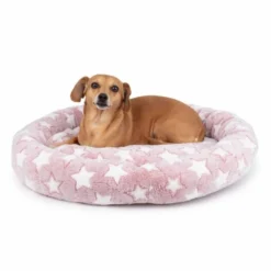 Little&Bigger Furry Star Kudde Rosa